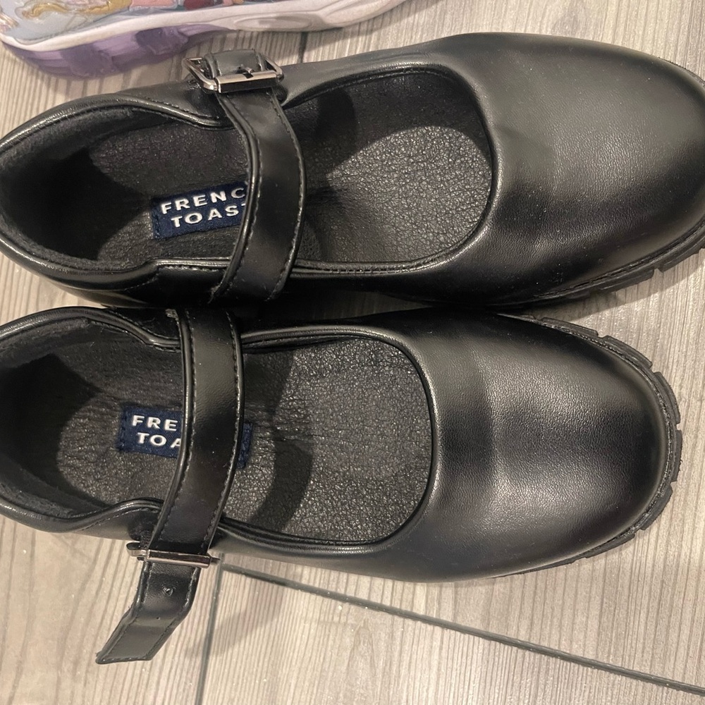 French Toast Classic Black Dress Shoes for Kids